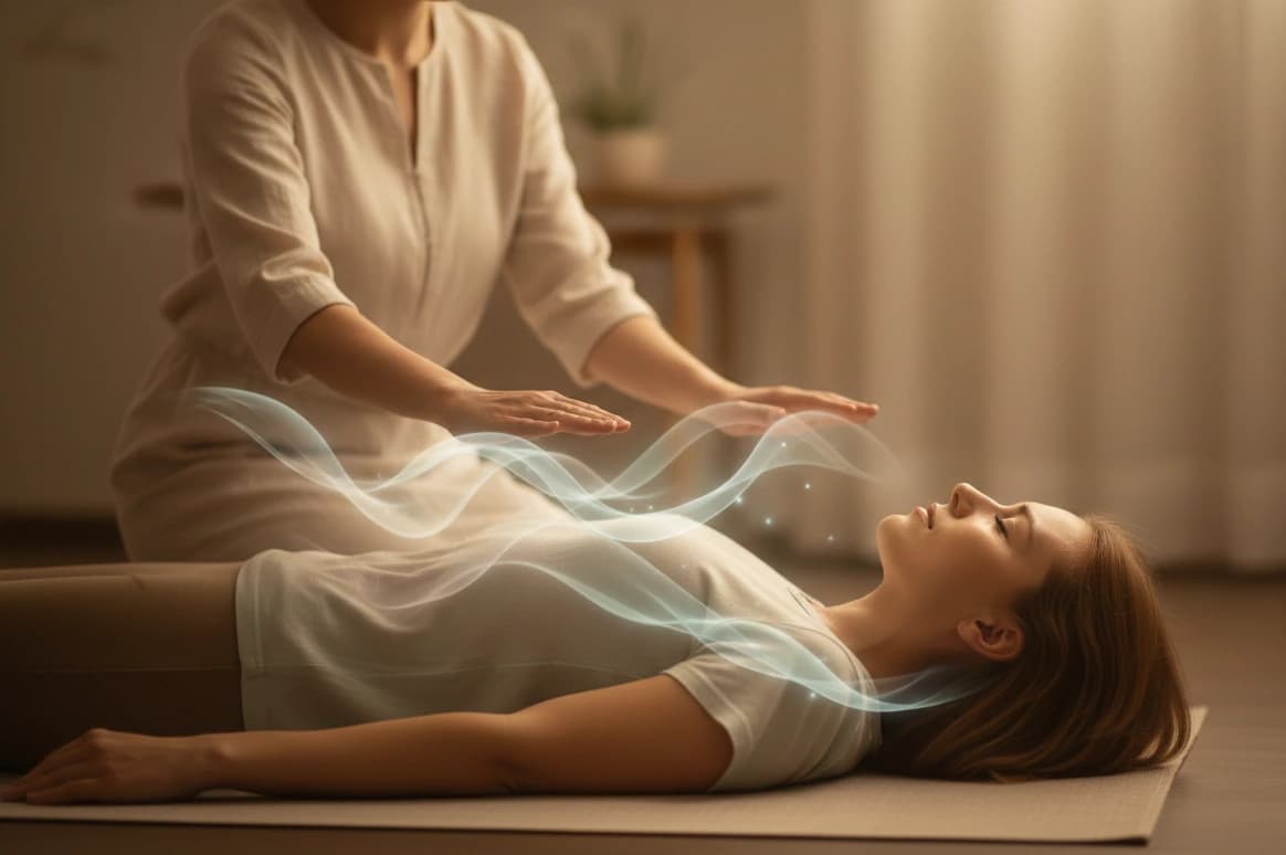 Magnetismus-Praxis und Energie für Wellness-Sitzung